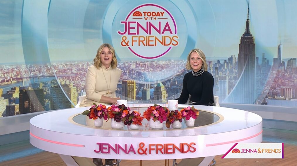 Jenna Bush Hager and Dylan Dreyer on the November 5, 2025, episode of NBC's 'Today With Jenna & Friends.'