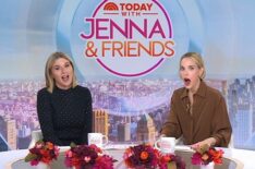 Jenna Bush Hager and Leslie Bibb on the November 14, 2025, episode of NBC's Today With Jenna & Friends.'