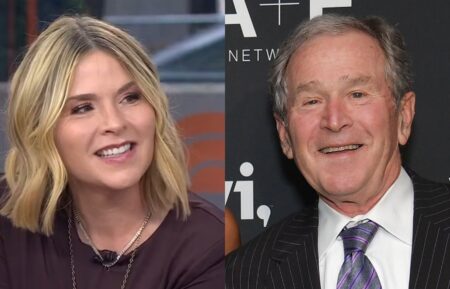 Jenna Bush Hager on the November 19, 2025, episode of NBC's 'Today'; President George W. Bush attends 2019 A+E Networks Upfront at Jazz at Lincoln Center on March 27, 2019 in New York City.
