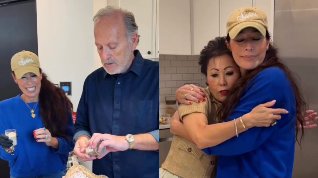 Joanna Gaines with her parents Jerry Stevens and Nan Stevens, Instagram, November 24, 2025/November 25, 2025.
