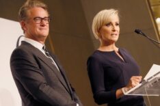 Joe Scarborough and Mika Brzezinski present an award onstage during the Daily Front Row's Fashion Media Awards at Four Seasons Hotel New York Downtown on September 8, 2017 in New York City.