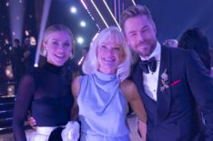 Julianne Hough, Marriann Hough, and Derek Hough behind-the-scenes of 'Dancing With the Stars' Season 34, Episode 11, ABC, November 25, 2025.