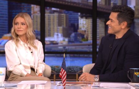 Kelly Ripa and Mark Consuelos on the November 4, 2025, episode of ABC's 'Live With Kelly and Mark.'