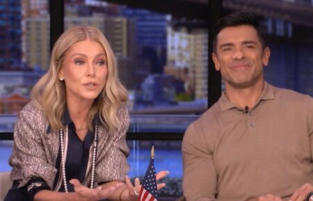 Kelly Ripa and Mark Consuelos on the November 14, 2025, episode of ABC's 'Live With Kelly and Mark.'