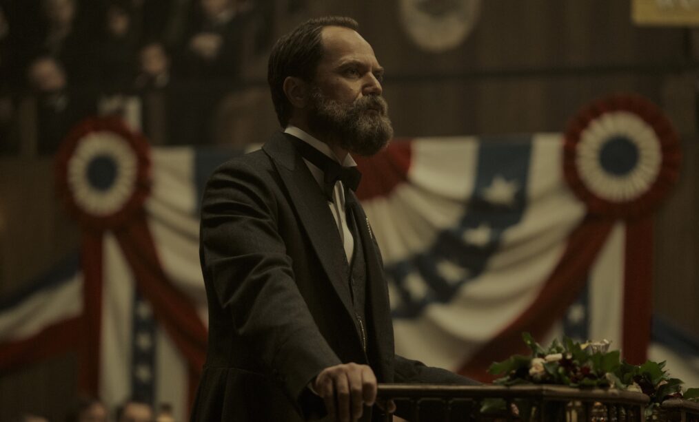 Death by Lightning. Michael Shannon as James Garfield in episode 101 of Death by Lightning. Cr. Larry Horricks/Netflix © 2025