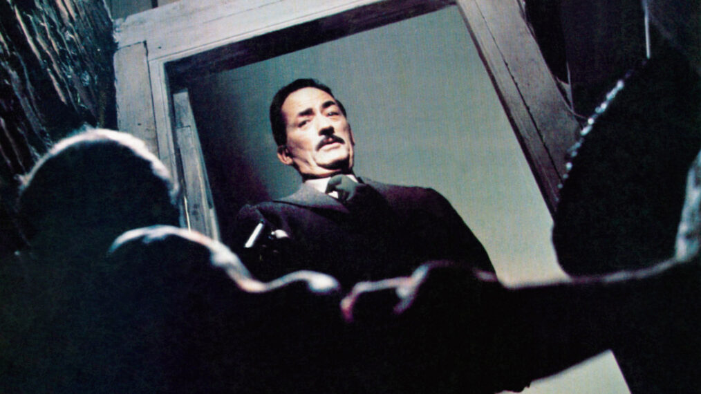 THE BOYS FROM BRAZIL, Laurence Olivier (back to camera), Gregory Peck, 1978, TM &