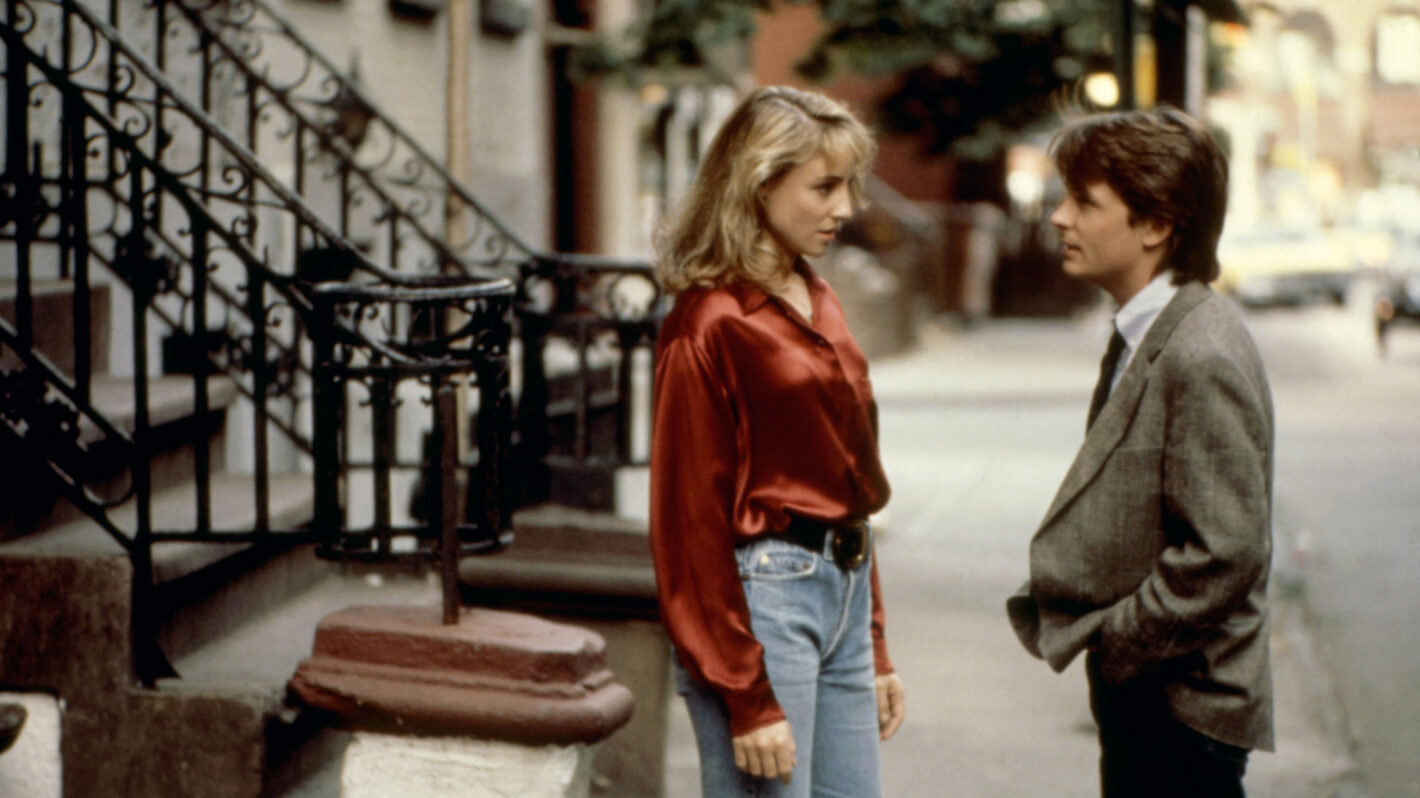 BRIGHT LIGHTS, BIG CITY, Tracy Pollan, Michael J. Fox, 1988.