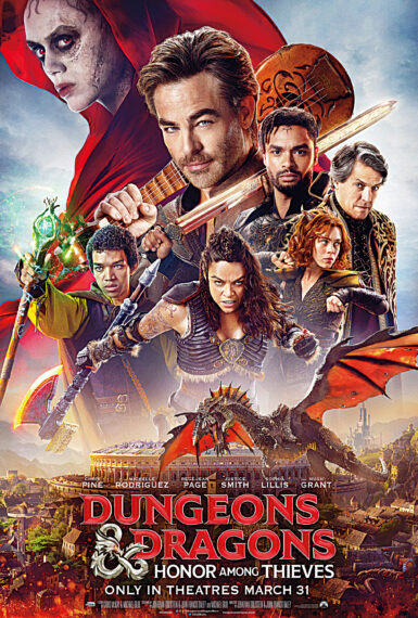DUNGEONS & DRAGONS: HONOR AMONG THIEVES, (aka DUNGEONS AND DRAGONS: HONOR AMONG THIEVES), poster, Justice Smith (bottom left), <a href=