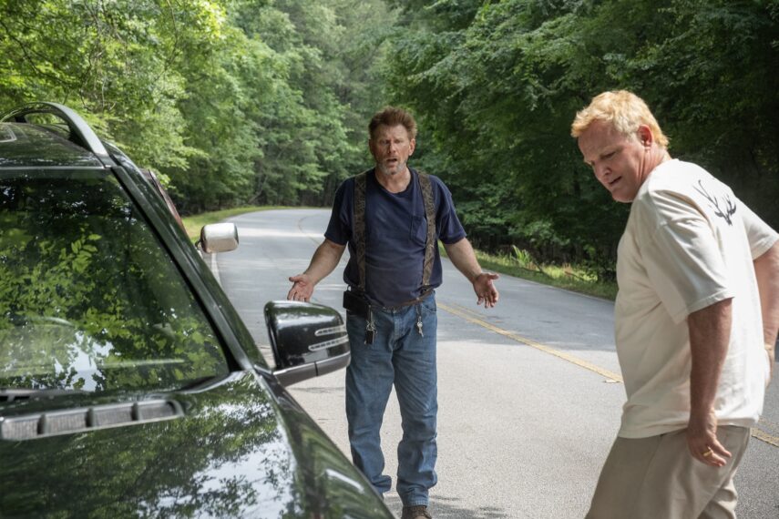 MURDAUGH: DEATH IN THE FAMILY - “On the Road You Take to Avoid it” - Buster grapples with the murder of his mother and brother as police search for the killer. Alex's worsening addiction and mounting lies start to catch up with him. (Disney/Wilford Harewood)MARK PELLEGRINO, JASON CLARKE
