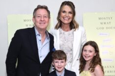 Michael Feldman and Savannah Guthrie with kids Charley and Vale, the 'Mostly What God Does' book presentation on February 21, 2024 in New York City.