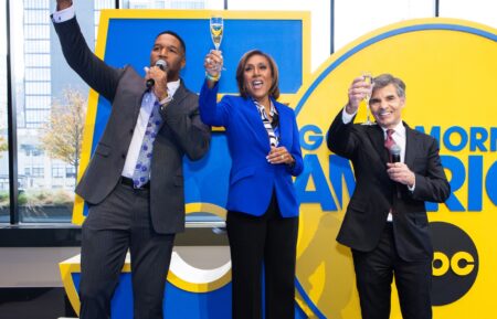 Michael Strahan, Robin Roberts, George Stephanopoulos, 'Good Morning America,' ABC, November 3, 2025.