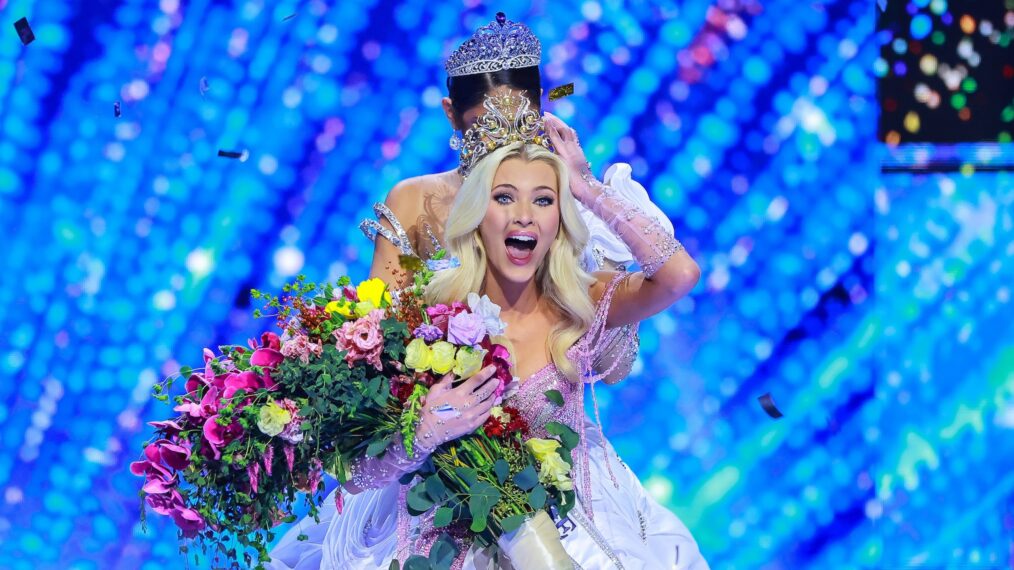 Miss Denmark, Victoria Kjær Theilvig, is crowned as Miss Universe 2024 in The 73rd Miss Universe Competition - show at Arena Ciudad de Mexico on November 16, 2024 in Mexico City, Mexico.