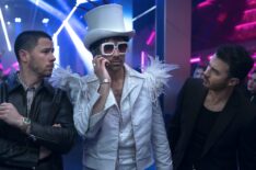 Nick Jonas, Joe Jonas, and Kevin Jonas in 'A Very Jonas Christmas Movie,' Disney+, premiered November 14, 2025.