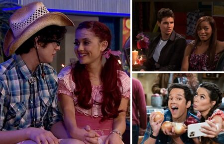 Matt Bennett and Ariana Grande as Robbie and Cat in 'Victorious', Robbie Amell and Keke Palmer as Jimmy and True in 'True Jackson, VP', and Nathan Kress and Miranda Cosgrove as Freddie and Carly in 'iCarly'