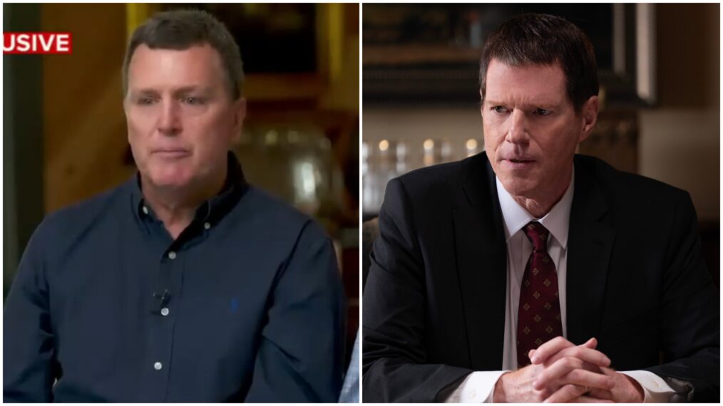 Randy Murdaugh on 'Good Morning America' and Noah Emmerich as Randy in 'Murdaugh: Death in the Family'