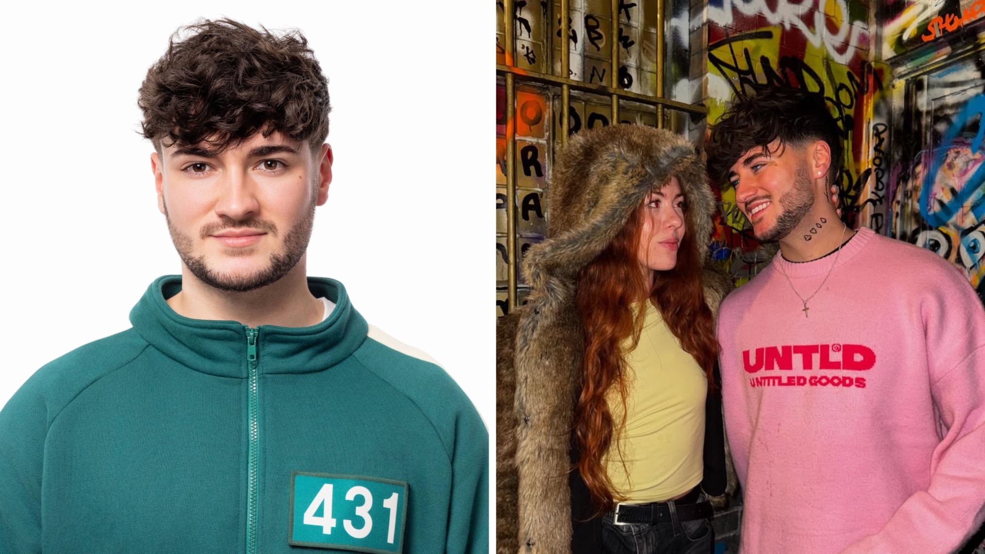 Raul Gibson on Squid Game The Challenge, Raul with his girlfriend