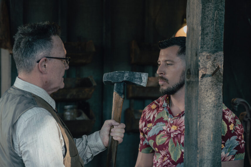 Robert Patrick as Jeremiah Dunmire and Beau Knapp as Cole in Tulsa King, episode 9, season 3, streaming on Paramount+, 2025. Photo Credit: Brian Douglas/Paramount+.