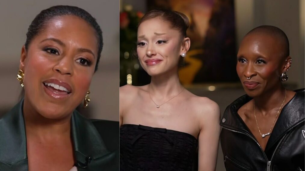 Sheinelle Jones, Ariana Grande, and Cynthia Erivo on the November 12, 2025, episode of NBC's 'Today.'