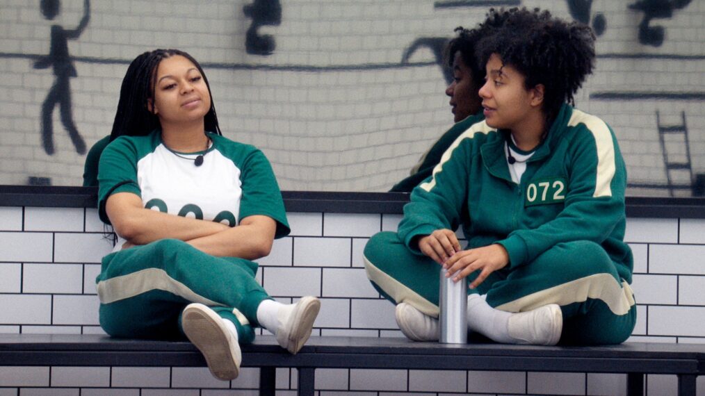 Squid Game: The Challenge. (L to R) Dajah Graham, Perla Figuereo in episode 208 of Squid Game: The Challenge. Cr. Courtesy of Netflix © 2025