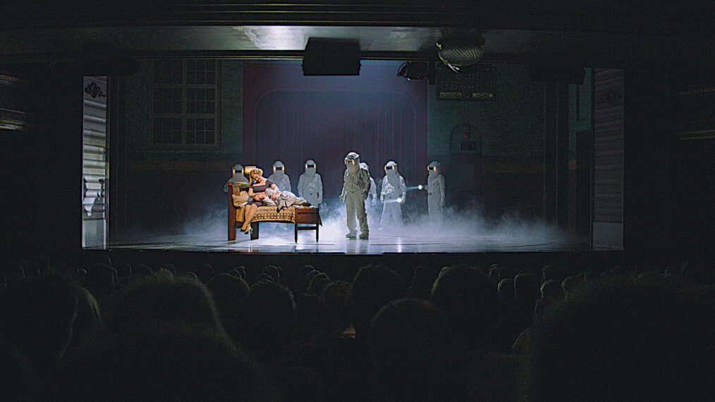 Stranger Things - Stage Fright BEHIND THE CURTAIN: STRANGER THINGS THE FIRST SHADOW. (L-R) Lauren Ward as Virginia Creel and Louis McCartney as Henry Creel in Behind the Curtain: Stranger Things the First Shadow. C