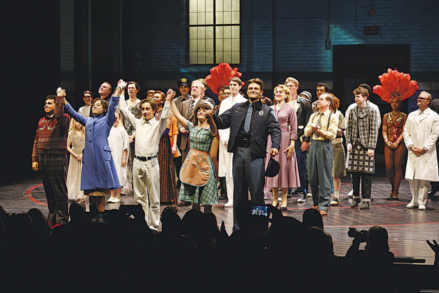 Stranger Things NEW YORK, NEW YORK - APRIL 22: The cast take a bow onstage during Stranger Things: The First Shadow - Broadway Opening Night at Marquis Theatre on April 22, 2025 in New York City.