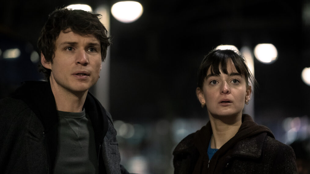 Nicholas Denton and Celine Buckens in the 'Talamasca' Season 1 finale