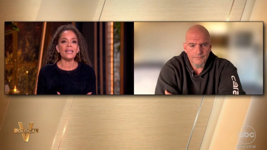 Sunny Hostin and John Fetterman on The View