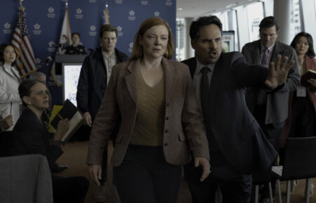 Jake Lacy as Peter, Sarah Snook as Marissa, Michael Peña as Detective Alcaras