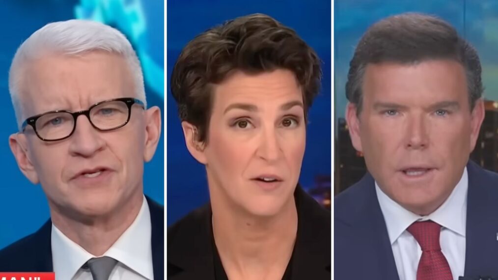 Anderson Cooper, Rachel Maddow, and Bret Baier