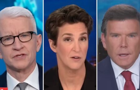 Anderson Cooper, Rachel Maddow, and Bret Baier