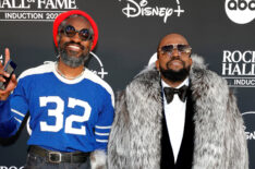 André 3000 and Big Boi at the 2025 Rock and Roll Hall of Fame Induction Ceremony at Peacock Theater in Los Angeles on November 8, 2025