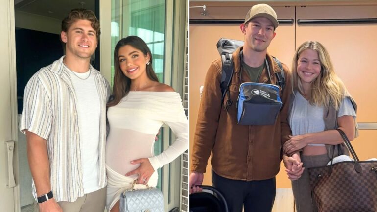 Hannah Ann Sluss and Jake Funk, Krystal Nielson and Miles Bowles together