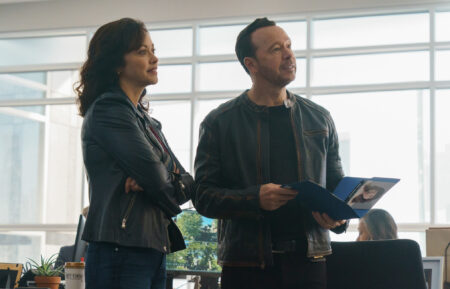 Marisa Ramirez as Maria Baez and Donnie Wahlberg as Danny Reagan in 'Boston Blue' Season 1 Episode 6, 'Code of Ethics'