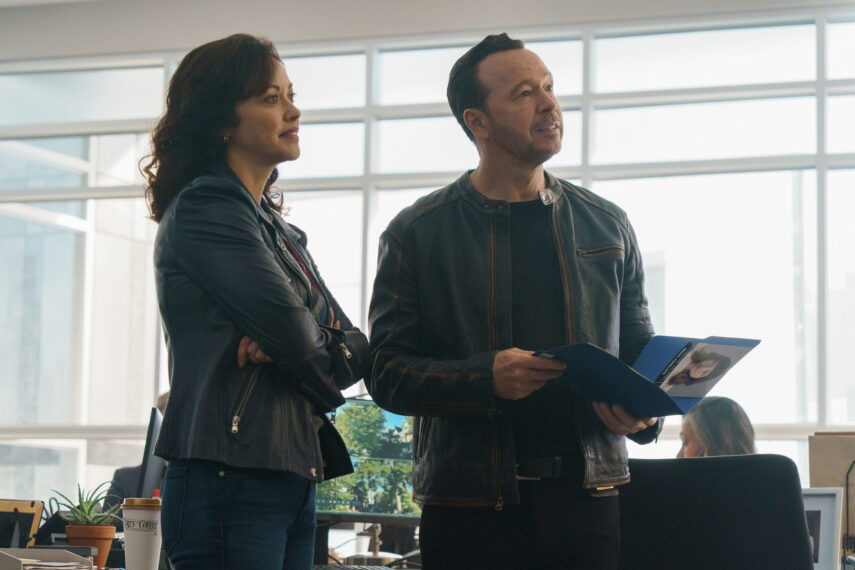 Marisa Ramirez as Maria Baez and Donnie Wahlberg as Danny Reagan in 'Boston Blue' Season 1 Episode 6, 'Code of Ethics'