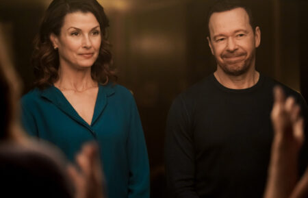 Bridget Moynahan and Donnie Wahlberg in 'Boston Blue' Season 1 Episode 1