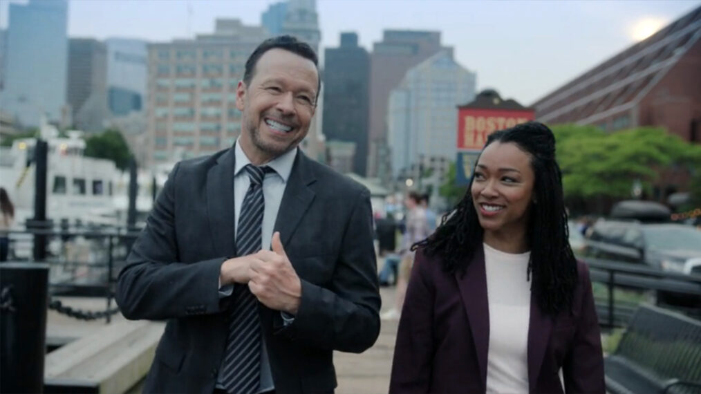 Donnie Walhberg as Danny Reagan and Sonequa Martin-Green as Lena Silver in 'Boston Blue'