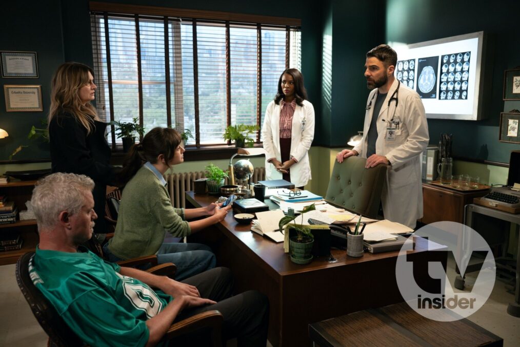 Eric Dane as Matthew Ramati, Mädchen Amick as Alicia Ramati, Chloe Avakian as Gabby Ramati, Tamberla Perry as Dr. Carol Pierce, Zachary Quinto as Dr. Oliver Wolf — 'Brilliant Minds' Season 2 Episode 9 