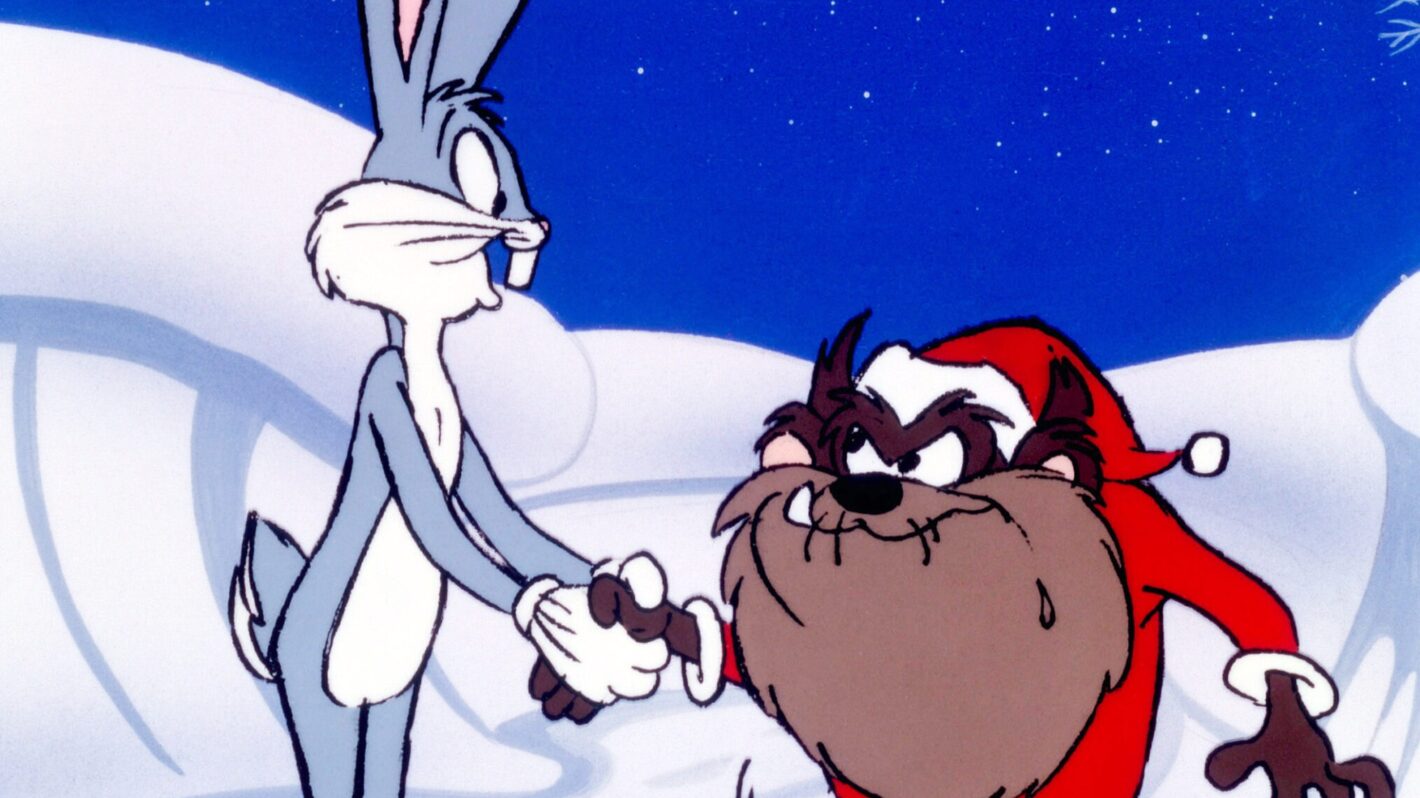 BUGS BUNNY'S LOONEY CHRISTMAS TALES, (from left): Bugs Bunny, Tasmanian Devil (as Santa Claus), 1979.
