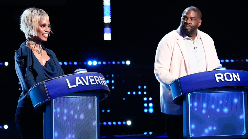 Laverne Cox and Ron Funches in 'Celebrity Weakest Link'