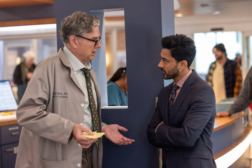 Oliver Platt as Dr. Daniel Charles, Manish Dayal as Dr. Theo Rabari — 'Chicago Med' Season 11 Episode 7 "Double Down"