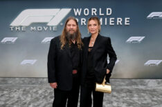 Chris Stapleton and Morgane Stapleton attend the World Premiere of F1® The Movie in Times Square on June 16, 2025 in New York City