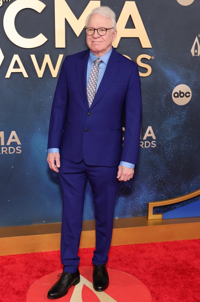 NASHVILLE, TENNESSEE - NOVEMBER 19: EDITORIAL USE ONLY Steve Martin attends the 59th Annual CMA Awards at Music City Center on November 19, 2025 in Nashville, Tennessee. (Photo by Emma McIntyre/Getty Images)