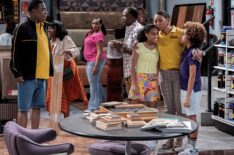 L-R: Tracy Morgan as Francois “Frank” Crutchfield, Braxton Paul as Lisa, Adrianna Mitchell as Jamilah, and Finn Maloney as Mase in Crutch, episode 5,