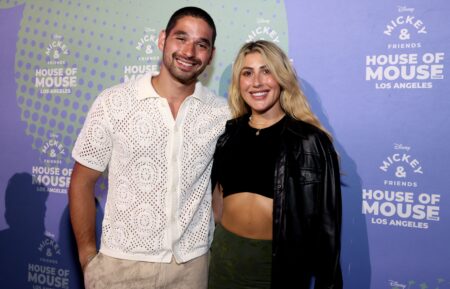 Alan Bersten and Emma Slater attend Disney's Mickey & Friends House of Mouse at NYA WEST on June 05, 2025
