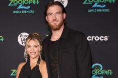 Witney Carson and Carson McAllister attend the world premiere of Zootopia 2 at El Capitan Theatre on November 13, 2025