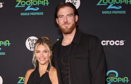 Witney Carson and Carson McAllister attend the world premiere of Zootopia 2 at El Capitan Theatre on November 13, 2025