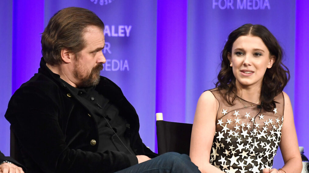 David Harbour and Millie Bobby Brown