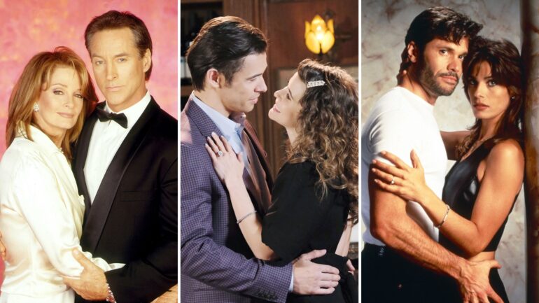 Deidre Hall and Drake Hogestyn, Paul Telfer and Linsey Godfrey, Peter Reckell, Kristian Alfonso as Bo and Hope on 'Days of Our Lives'