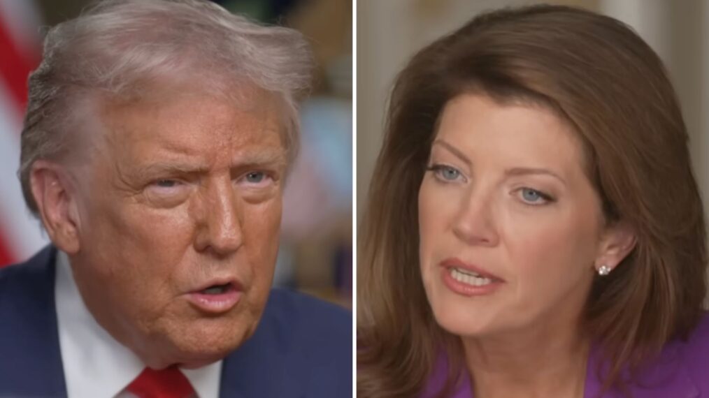Donald Trump and Norah O'Donnell