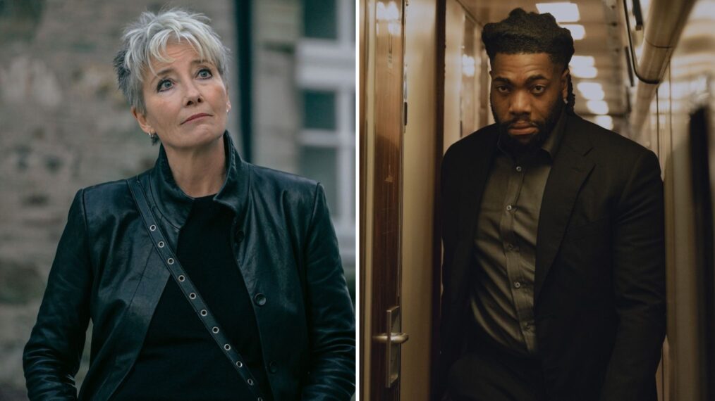 Emma Thompson as Zoe and Fehinti Balogun as Amos — 'Down Cemetery Road' Season 1 Episode 6 'Neglected Waters'